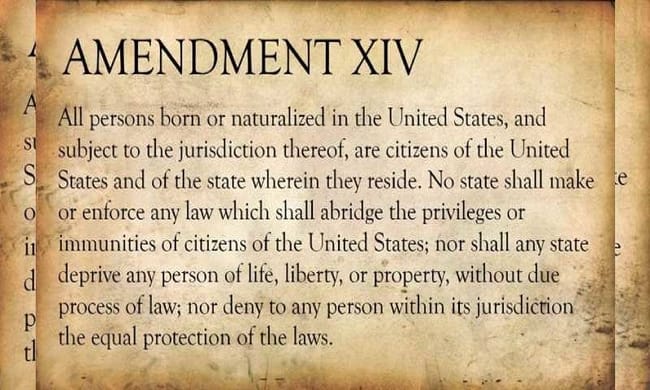 The plain text of the Fourteenth Amendment.