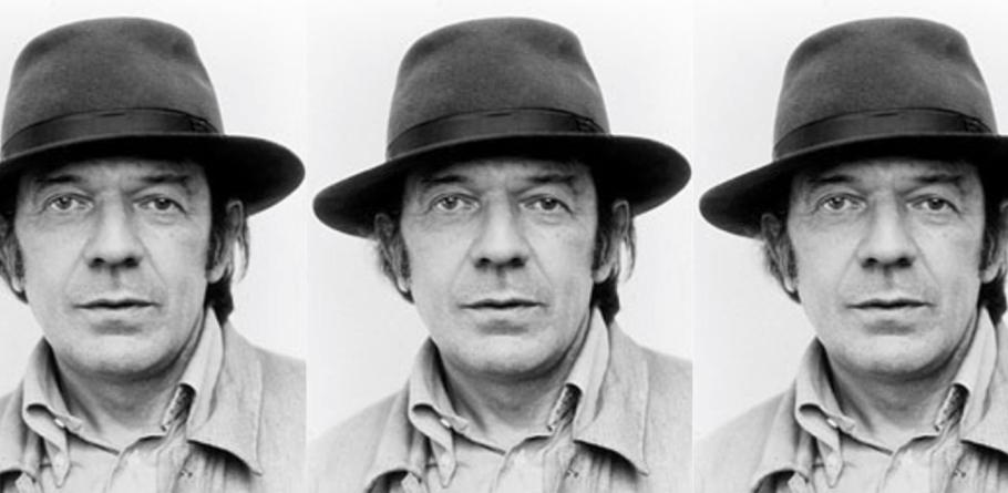 Three similar photos of Gilles Deleuze, side-by-side